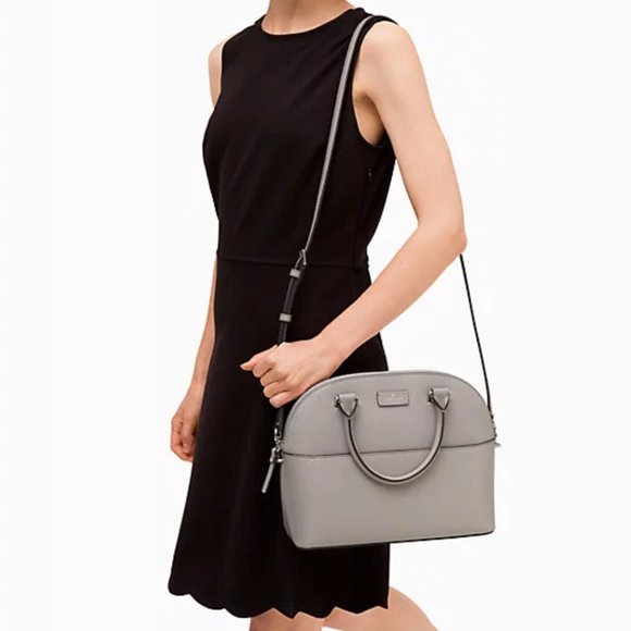 Kate Spade Grove Street Carli Crossbody Soft Taupe Satchel Purse - Picture 4 of 4